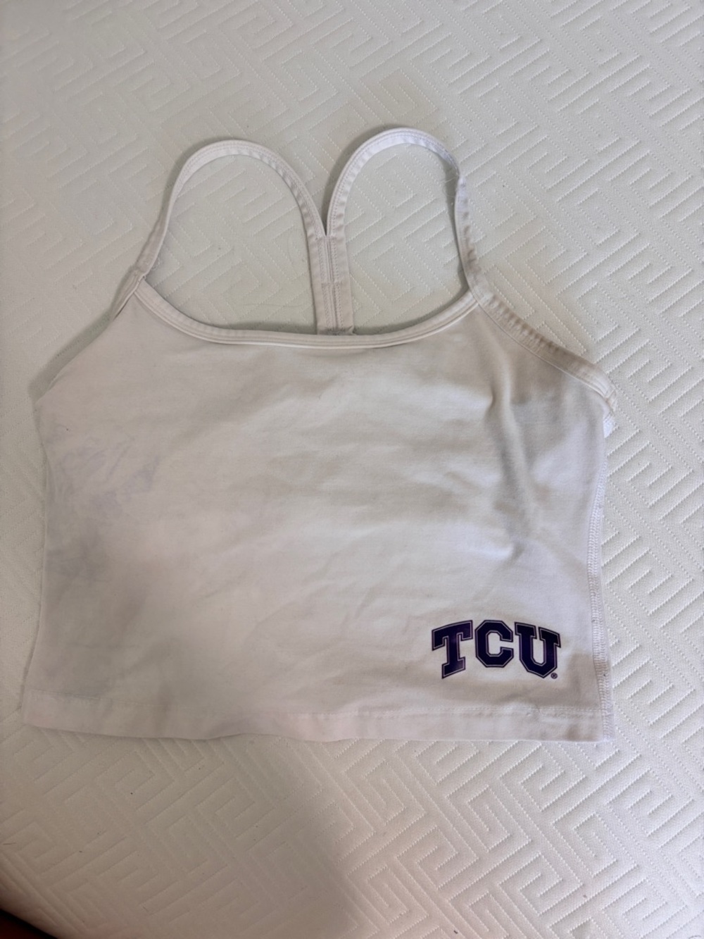 TCU White Beyond Yoga Tank